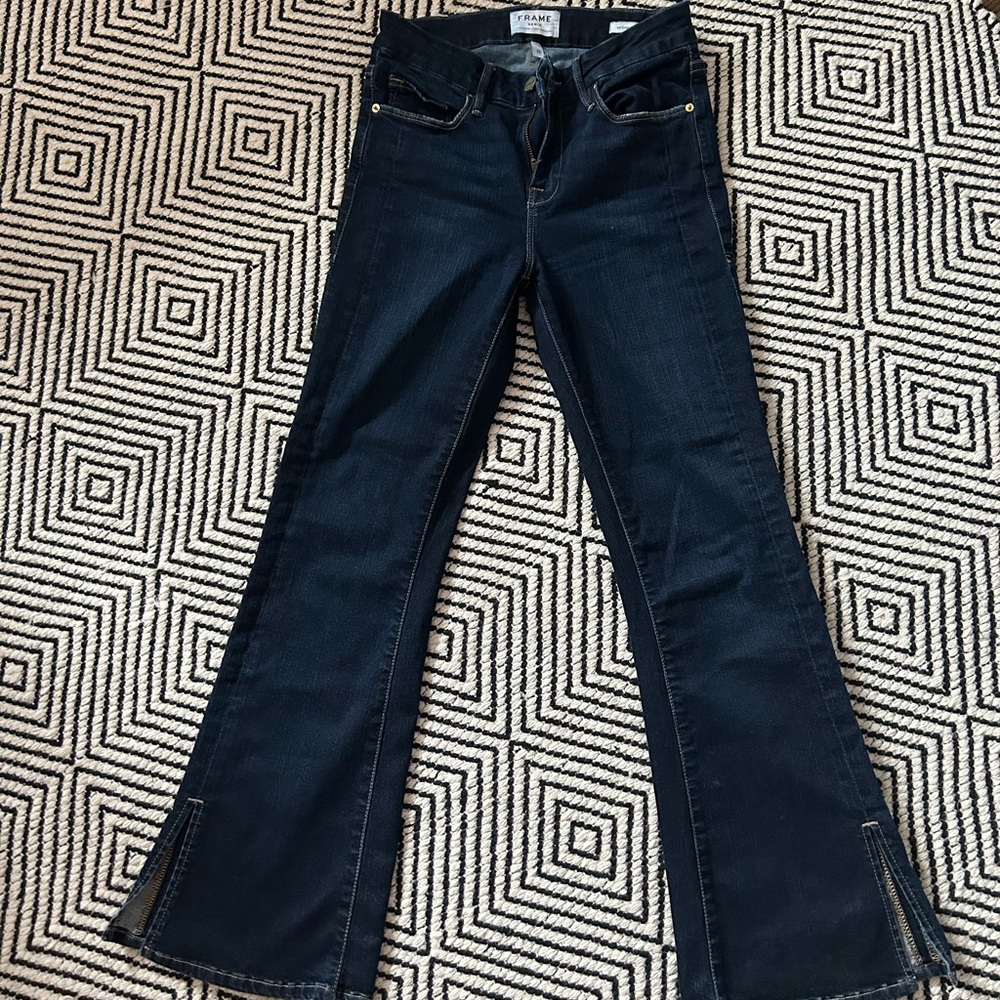Frame Le Crop Mini Boot Side Split Jeans Size 25 - image 2